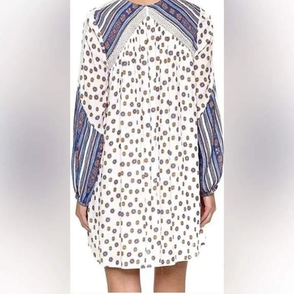 Free People Rain Shine Swing Dress Sz Small, Missing String To Lace Up - Picture 2 of 10